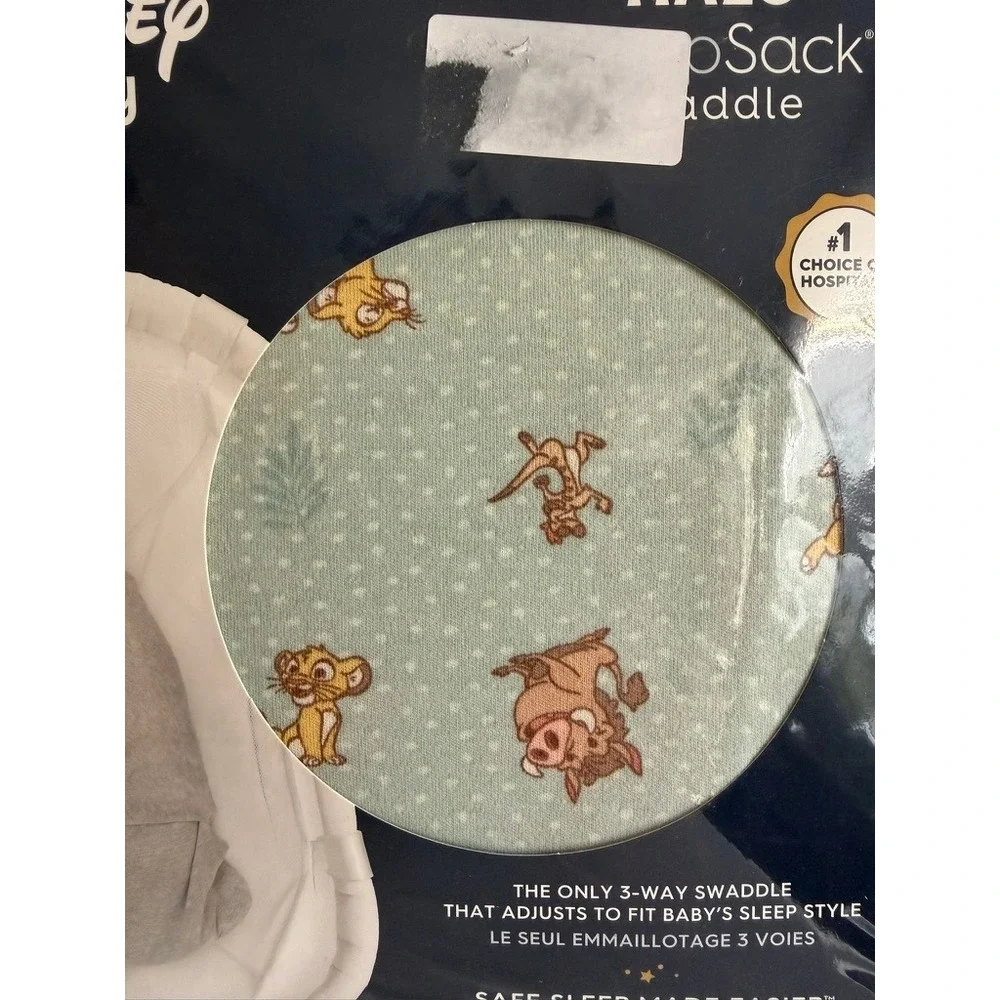HALO SleepSack Swaddle Disney Lion King Newborn Green Cotton TOG 1.5 NWT